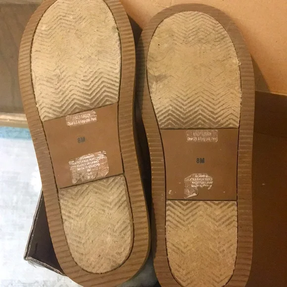 SALE! Camel Color Faux Fur-Lined Boots with Gold Buckle - Picture 4 of 5